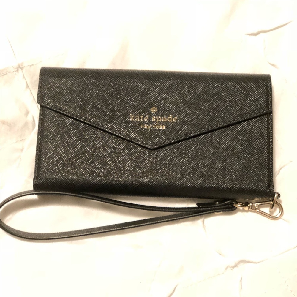 AUTHENTIC Kate Spade black phone wristlet/wallet